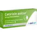Produktbild: Cetirizin axicur 10 mg Filmtabletten 20 St