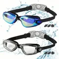 Produktbild: Schwimmbrille, 2 Stück Schwimmbrille für Kinder/Junior/Erwachsene, Unisex Tau...