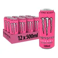 Produktbild: Monster energy ultra rosa zero sugar blik (12x 500ml)