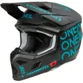 Produktbild: Oneal 3SRS Static Motocross Helm, schwarz-blau, Größe L für Männer