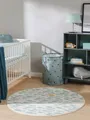 Produktbild: benuta Kinderteppich Fabius, rund, Höhe: 6 mm, Kunstfaser, Berber, Ethno-Style, Wohnzimmer