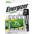 Produktbild: Energizer Recharge Universal (4 Stk., AA, 1300 mAh) (638590)
