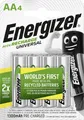 Produktbild: Energizer NiMH Akku Universal Mignon AA 1.300 mAh 4er Pack  Akku
