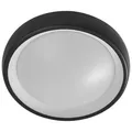 Produktbild: Lindby LED-Außendeckenlampe Niniel, schwarz, Ø 25 cm - Schwarz