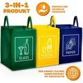 Produktbild: Tresko - 3er Set Recycling Müll Sortiertaschen Mülltrennsystem Abfalltrennsystem