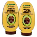 Produktbild: 2 er Pack Garnier Wahre Schätze Intensiv nährende Spülung Avocado-Öl und Sheabutter 2 x 200 ml