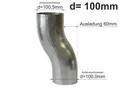 Produktbild: Zink Fallrohr Sockelknie Sockelwinkel Etagenbogen d=100mm