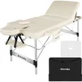 Produktbild: tectake® 3 Zonen Massageliege Ko Tao Breite 78 cm, Polsterung 5 cm 212 x 108 x 90 cm - Beige