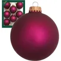 Produktbild: Krebs Glas Lauscha Weihnachtskugeln Uni-Design Marilou Rot 7cm