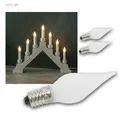 Produktbild: 3er Pack Ersatz LED Windstoß E10 Glühbirne Topkerze für Lichterkette Schwibbogen