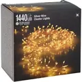 Produktbild: Spetebo - Silver Wire cluster Lights - 1440 led / 14,4m - Draht Büschel Lichterkette für Außen