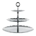 Produktbild: Alessi MW52/3 Dressed for X-Mas Etagere mit DREI Ebenen aus Edelstahl 18/10 glänzend poliert mit Reliefdekor, Stahl, Silber, 34 x 34 x 31.00 cm