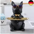 Produktbild: OKESYO Bulldogge Skulptur Deko, Französische Bulldogge Tablett Deko, Bulldogge 