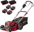 Produktbild: Einhell Akkurasenmäher GP-CM 36/47 S Li BL (4x4,0Ah), 47 cm Schnittbreite, 4 x 4 Ah Akku und 2 Twincharger