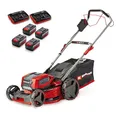 Produktbild: Einhell Akku-Rasenmäher GP-cm 36/47 S Li BL Kit Power X-Change (36 V, 47 cm Schnittbreite, bis 700 m², Brushless, 65 L Fangkorb, Radantrieb, inkl. 4X 4,0 Ah + 2X Twincharger)