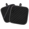 Produktbild: 20CM Topflappen Waschbare Schutzlappen zum Kochen Backen Küchenzubehör - Schwarz