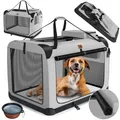Produktbild: LOVPET® Hundebox Hundetransportbox faltbar Inkl.Hundenapf Transporttasche Hundetasche Transportbox für Haustiere, Hunde und Katzen Haustiertransportbox