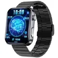 Produktbild: Smartwatch – misst Herzfrequenz, Blutdruck, Blutsauerstoff und Schritte Black Bamboo Edition strap