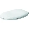 Produktbild: WC-Sitz, Oval, Weiß Hochglanz 376x43x446mm, ohne Absenkautomatik, Edelstahl-Scharniere - Duravit