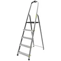 Produktbild: Stehleiter 5 Stufen Alu Leiter klappbar Haushaltsleiter Klappleiter Trittleiter