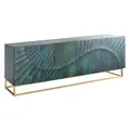 Produktbild: Sideboard SCORPION - 180cm - gold türkis - Mangoholz Metall mit Stauraum
