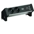 Produktbild: Bachmann Desk 2 Alu Black (4 x, CEE 7/3, USB-A) (937.111)
