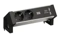 Produktbild: BACHMANN Desk2 Alu Black 2X Schutzkontakt 1x USB-Charger
