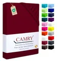 Produktbild: Camry Spannbettlaken 90x200cm - 100x200cm Bordeaux Baumwolle Bettlaken Jersey Spannbetttuch Oeko-Tex