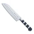 Produktbild: Japanisches Santoku-Messer, gezahnte Klinge, 18 cm, für Fleisch, schwarz, DICK 1