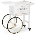 Produktbild: Popcornwagen Wagen für Popcornmaschine Popcorntrolley 2 Bremsen weiß & golden