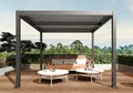 Produktbild: Pergola HWC-L46, Gartenpavillon Lamellen-Pavillon, 11cm-Aluminium-Gestell, Regenrinne sturmfest, 3x4m anthrazit
