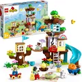 Produktbild: LEGO 10993 DUPLO 3-in-1 Baumhaus Spielzeug für Kleinkinder ab 3 Jahren, Mädchen und Jungen mit 4 Figuren, Tieren, Konstruktionsspielzeug mit Bausteinen und einer Rutsche, Lernspielzeug