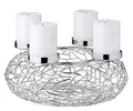 Produktbild: EDZARD Adventskranz Milano M, Silber-Optik, glänzend, vernickelt, Ø 28 cm