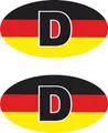 Produktbild: Hermann Schütz Aufkleber Deutschland 2er-Set farbig je 55x30mm  Aufkleber