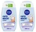 Produktbild: ✅ Nivea Baby Gute Nacht Lotion Mandelöl 24h Feuchtigkeitspflege 2x 200ml ✅