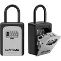 Produktbild: Grifema Schlüsseltresor, Tragbare Schlüsselbox für Outdoor mit Entfernbarem Bügel, 4-stelliger Aufhängbarer Kombinations-Schlüsseltresor, für Zuhause Büro Garage, Außenmaße: 122x90x40mm