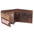 Produktbild: Benthill Geldbörse Herren Echt Leder - Portemonnaie mit RFID-Schutz - Männer Geldbeutel - Portmonee, Farbe:Dark Brown (H)