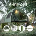 Produktbild: SoBuy 7in1 Feldbett mit Zelt Outdoor Campingbett wasserdicht Grün OGS32-GR