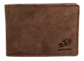 Produktbild: Geldbörse Herren mit Münzfach braun aus Vintage Leder mit RFID-Schutz