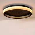 Produktbild: Lucide ESTREJA LED Deckenleuchte Ø40cm 40W CCT 2500–3000K Schwarz Fernbedienung