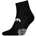 Produktbild: Head Kurzsocken HEAD PADEL QUARTER 1P (1-Paar) mit atmungsaktivem Stoffeinsatz schwarz 35-38