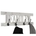 Produktbild: MCW Wandgarderobe H503 Family, Garderobe Garderobenpaneel, Shabby-Look Vintage 20x60cm ~ weiß