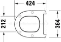 Produktbild: Duravit WC-Sitz D-shaped m Abs, abn., 42,1cm, Uni, Scha. ES, we.