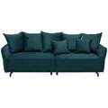 Produktbild: Big Sofa - petrol - Samt Sofa Wohnlandschaft Couch