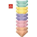 Produktbild: Bikinislip VIVANCE, Mädchen, Gr. 116, 10 Stk., bunt (gestreift), Jersey, Obermaterial: 95% Baumwolle, 5% Elasthan, gestreift, Unterhosen Slip, schöner Basicartikel in tollen Farben - passend für jeden Tag