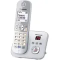 Produktbild: Panasonic KX-TG6821 Strahlungsarmes Schnurlostelefon mit Anrufbeantworter, Rufnummernanzeige, 15h Sprechzeit, 7 Tage Standby, Freisprechfunktion, DECT - Silber