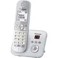 Produktbild: Panasonic KX-TG6821 DECT, GAP Schnurloses Telefon analog Anrufbeantworter, Freisprechen Silber, Grau