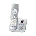 Produktbild: Panasonic KX-TG6821GS DECT Schnurlostelefon mit Anrufbeantworter (strahlungsarm, Eco-Modus, GAP Telefon, Festnetz, Anrufsperre) perl-silber