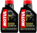 Produktbild: MOTUL 5000 4T 10W-40 Motoröl 2x1 Liter 4-Takt Motorrad Öl teilsynthetisch MA2