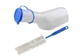 Produktbild: Medi-Inn Urin-Flasche PP 1000 ml für Männer milchig (Set, mit Reinigungsbürste)